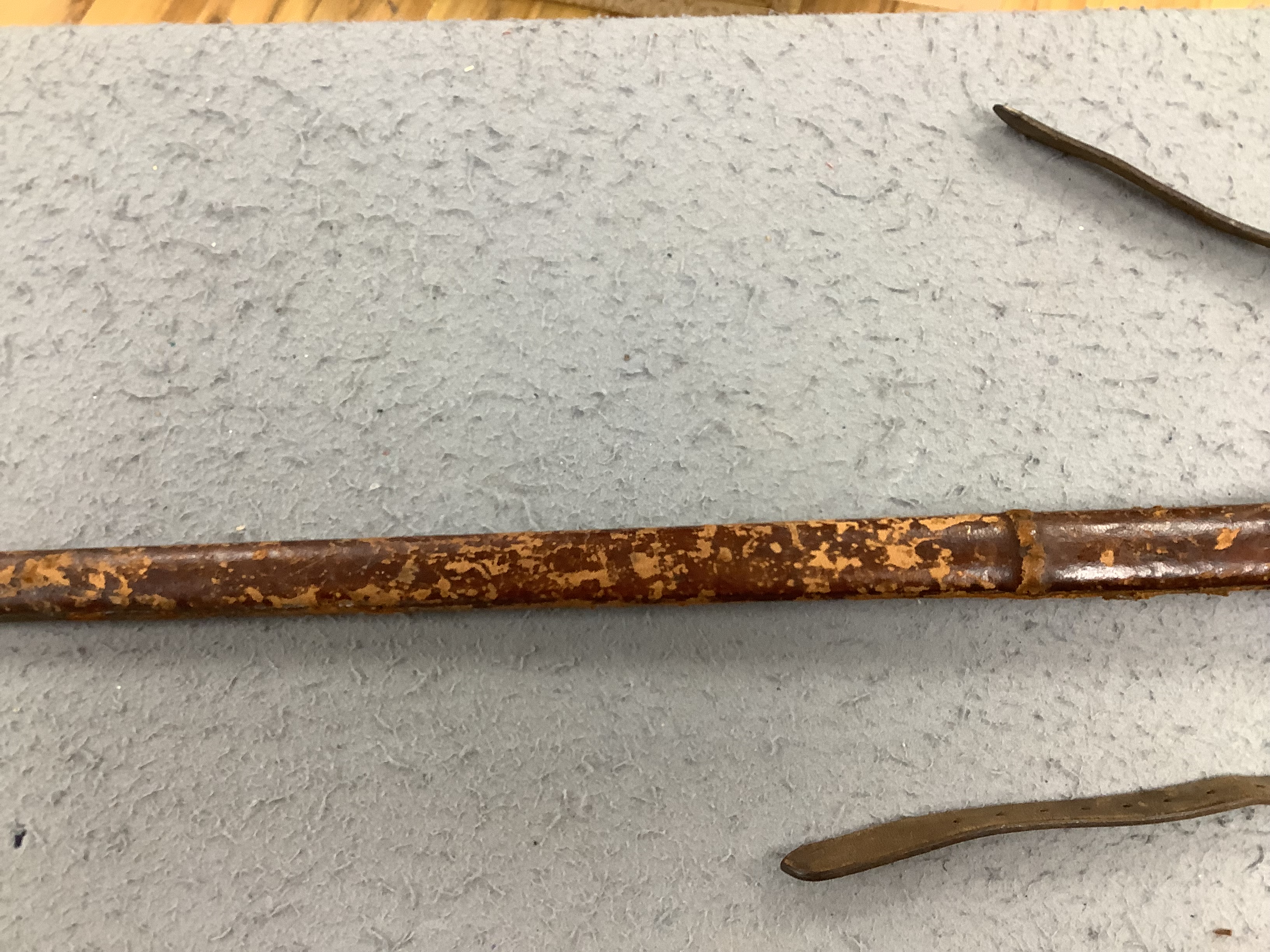 A Victorian 1897 pattern infantry officer's sword, maker Robert Mole & Sons, Birmingham, marked War and India offices, with scabbard and leather hanger, blade 82cm